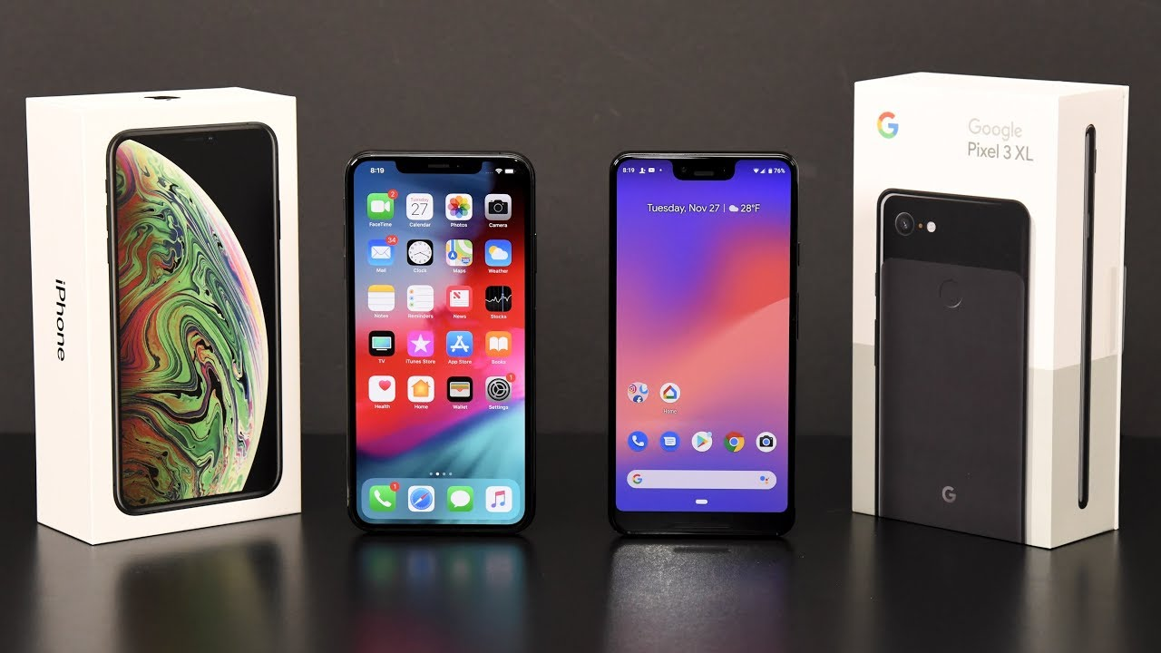 Comparatif entre l'iPhone XS Max et le Pixel 3